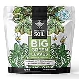 Big Green Leaves | Superfood Houseplant Fertilizer, Indoor Plants - Water Soluble Plant Food + Organic Kelp | 4X More Concentrated | 12-4-8 NPK (1LB)