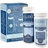 Clario - 24 in 1 Water Testing Kits for Drinking Water - Complete Test for Tap, Aquarium, Well, Pool, and Hot Tub - Home Water Test Kit - Detects Lead, Chlorine, pH, Hardness and More - 100 Strips