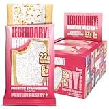 Legendary Foods 22g Protein Pastry+ Premium Low Carb Meal Replacement Bar - Low Glycemic, Gluten Free Protien Snacks - Healthy Keto Snack Box, 8x Zero Sugar Energy Bars - Bariatric Diabetic Friendly