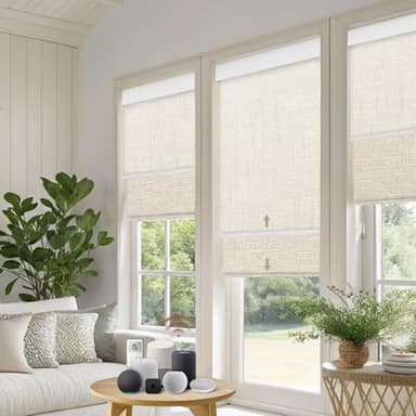 Kincmo Motorized Blinds with Remote, Blackout&Light Filtering Motorized Dual Shades, Day and Night Smart Dual Roller Shades Work with Apple Homekit,Alexa,Google, Custom Size