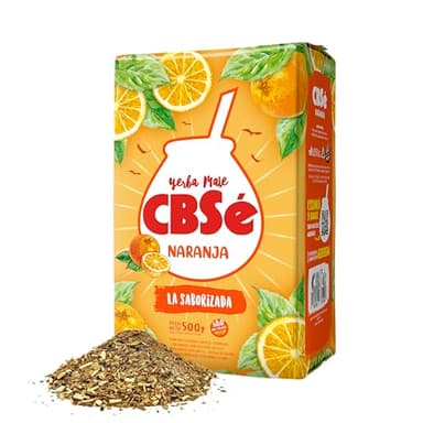 CBSé Yerba Mate Orange Flavor – Loose Leaf Yerba Mate Tea, Naturally Caffeinated, Gluten-Free - 1.1 Lbs- 500 Gr.