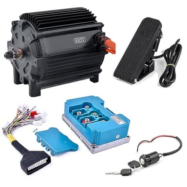 72V Motor Kit 5000W Electric Dirt Bike Motor 6800RPM-Electric Motor for Go Kart 60A with Fardriver Controller, Electric Motor Kit for Bicycle 8.5N.M for Razor Upgrade Kit Pedal Throttle