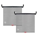Munchkin® Brica® Sun Safety™ Car Window Roller Shade with White Hot® Heat Alert, Black, 2 Count (Pack of 1)