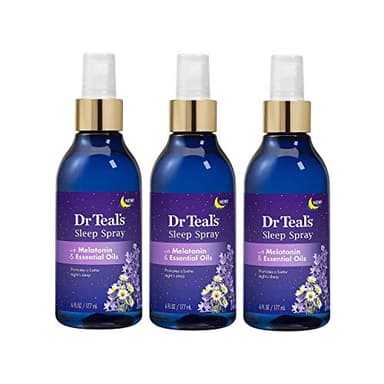 Dr Teal's Calm Blend Spray with Melatonin, Lavender & Chamomile Essential Oils, 6 fl oz (Pack of 3)