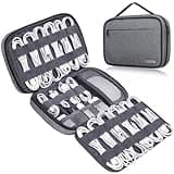 Lacdo Cord Organizer Travel, Cable Organizer Bag Case, Portable Electronics Organizer travel Case, 6 Layer Large Capacity Charging Cords Storage organizer for Cables, SD Card, Travel Essentials, Gray