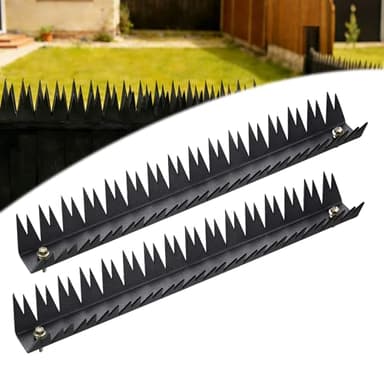Anti Climb Spikes 6 Pack Caltrops Spikes Durable&Rust-Proof Fence Spikes Animal Deterrent Easy to Install Anti Climb Fence Topper for Dogs Cats Raccoon, Deer, Coyote, and Intruders (94.5 Inch)