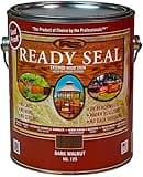 Ready Seal Stain & Sealer for Wood, Outdoor Deck and Fence - All-in-One Exterior Wood Stain and Waterproofing Sealant – Easy to Apply, No Back Brushing Needed, UV Protection - 1 Gallon, Dark Walnut