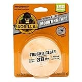 Gorilla Tough & Clear Double Sided Mounting Tape, Clear Tape, 1" x 150" (Pack of 1) - Weatherproof for Indoor or Outdoor