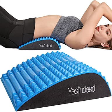 YESINDEED Back Stretcher Pillow – Pain Relief for Lower Back, Lumbar Support, Posture Correction, Sciatica Aid, Orthopedic Design, Easy to Use at Home, Office, or Anywhere, Orthopedist Recommended
