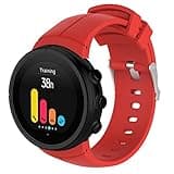 XHNee Fit for SUUNTO Spartan Ultra Watch Bands, Adjustable Soft Sport Silicone Replacement Band Straps Wristbands Bracelet Fit SUUNTO Spartan Ultra Smartwatch for Women Men (Red)