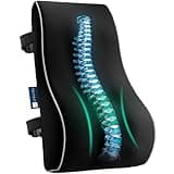 Lumbar Support Pillow for Office Chair with Strap - Perfect Lumbar Pillow Cushion for Upper & Lower Back Support for Office Chair, Back Support Back Pillow - Also Perfect Lumbar Support Pillow for Car