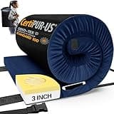 CYMULA CertiPUR-US Memory Foam Camping Mattress Pad, Portable Foam Sleeping Pad for Camping, Roll up Sleeping Mat for Adults Floor Mattress Guest Floor Bed for Sleepover, Car, Tent SUV Single Mattress