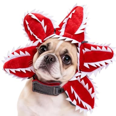 Demogorgon Dog Costume for Dogs Cats –Adjustable Pet Headpiece, Funny Cosplay Photo Prop Fits Small, Medium & Select Large Breeds (Medium)