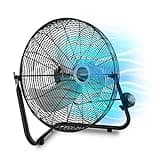 Lasko High Velocity Wall Mount Fan with Pivoting Head, 3 Speeds, Ideal for Home, Garage, Attic, Wall-Mounted Fans or Floor Fans Option, 2264QM, 20" in Black