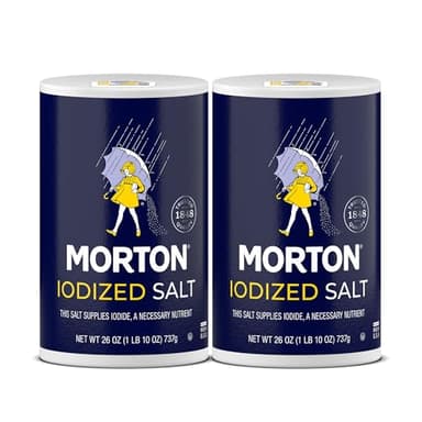 Morton Iodized Salt, All-Purpose, (26 oz), 2-Pack - All-Purpose, Perfect for Cooking & Table Use