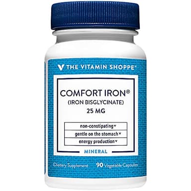 The Vitamin Shoppe Iron 25MG - Red Blood Cell Production, Energy & Oxygen Transport Support, Essential Mineral