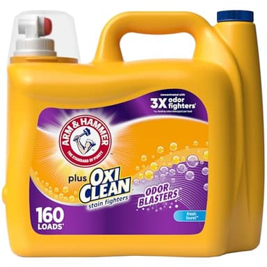 Arm & Hammer Plus OxiClean Odor Blasters Fresh Burst, 160 Loads Liquid Laundry Detergent, 208 Fl oz
