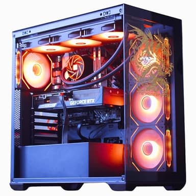 The Horizon Autherium Dragon RGB I9 RTX Gaming PC || 64GB RAM || 5TB High Speed Storage || Core I9 Upto 5.4Ghz || RTX 5070 OC || Windows 11 PRO || 360MM AIO || 2.4GB/s WiFi 6E, VR and Gaming Ready