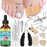 XIFEPFR Ingrown Toenail Tools Kit, Ingrown Toenail Treatment, Stainless Steel Ingrown Toenail Removal Kit, Ingrown Toenail Corrector, Corrector Patch, Toenail Clipper, Nail File Lifter Pedicure Tool