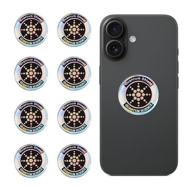 8 Pieces of Cell Phone Protection Neutralizers Stickers, Blockers Equipment Stickers for All Phones Tablets Laptops Computer WiFi All Devices Silvery