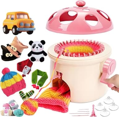 Sentro Knitting Machine,Sentro 32 Needles Mushroom Knitting Machine for Adults and Beginners Automatic Circular Weaving Spinning Knitting Loom Machine Kit for Kintting Toys,Hats,Scarf,Sweater
