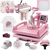Hitgrand Heat Press 15x15 inch, Heat Press Machine for T-Shirts, 5 in 1 Heat Press Machine with 30 OZ Tumbler Press, Combo Tumbler Heat Press Sublimation for Hat Cap Mug Plate