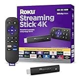 Roku Streaming Stick 4K | Portable Roku Streaming Device 4K/HDR/Dolby Vision with Voice Remote, Free & Live TV