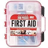 M2 BASICS Professional 350 Piece First Aid Kit | Hard Case, Dual Layer, Wall Mountable | First Aid Kit for Business, Home, Car | Emergency Kit, Emergency Medical Kit