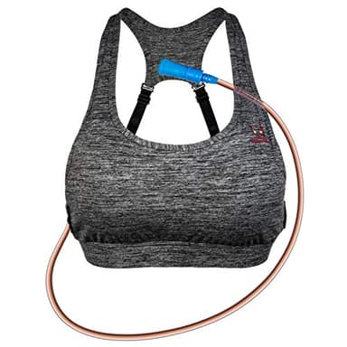 The Original WineRack Booze Bra Flask - Adjustable Design - Holds 25oz of Booze (Grey, Large)