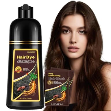 Onilyua Dark Coffee Hair Dye Shampoo, Hair Dye Shampoo 3 in 1, Brown Hair Dye for Men Women Colors in Minutes, 100% Gray Coverage for All Hair Types 16.9 Fl Oz (Dark Coffee)