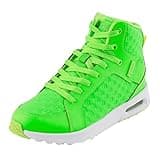 ZUMBA Womenís Air Boss High-Top Air Cushion Sneakers, 13, Green