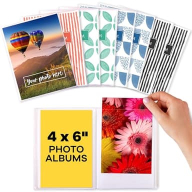 4x6 Photo Albums - (Set of 8), by Paper Plan, Mini Albums, Each Can Hold Up To 36 Photos, Works With Portrait and Landscape Pictures - Perfect for Storing Beautiful Memories