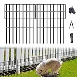26 Panels No Dig Fence, 28ft(L) x 17in(H) Dog Digging Fence Barrier, 1.2in Gap Animal Barrier for Bottom of Fence, Rustproof Metal Garden Edging Border Ground Defense Blockers for Outdoor Patio