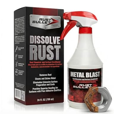 RUST BULLET Metal Blast - 24 Oz - Rust Remover & Metal Prep, Cleaner & Conditioner for Superior Adhesion, Eliminates Grease, Contaminants & Corrosion