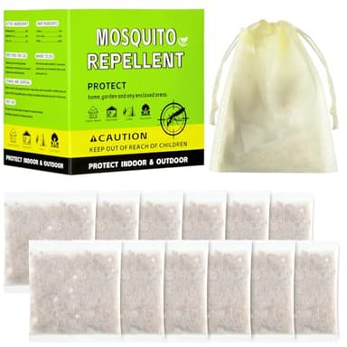 Mosquito Repellent Outdoor Patio, Mosquito Control Indoor, Mosquito Deterrent for Yard/Camping/Home/Travel 12-Pack
