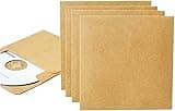 25Pcs Retro Brown Kraft Paper CD DVD Sleeves Envelopes Cardboard Storage Cases Holder DVD Cases, CD Envelopes Media Storage, TV and Media Furniture