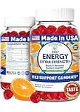 Lunakai Energy Gummies – USA Made Natural Energy Supplements – Vegan Vitamin B12 Gummies for Women & Men – Delicious Methyl B12 3000 mcg, 60ct