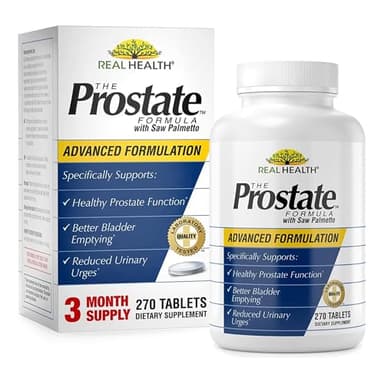 Real Health The Prostate Formula - Prostate Supplements for Men, Prostate Health, Prostate Relief, Saw Palmetto for Men, Prostate Vitamins - 270 Count