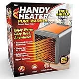 Ontel Handy Heater Pure Warmth 1200W Personal Ceramic Space Heater with Adjustable Heat - Portable, Quiet & Energy Efficient Small Space Heater for Bedroom, Office, Garage & More