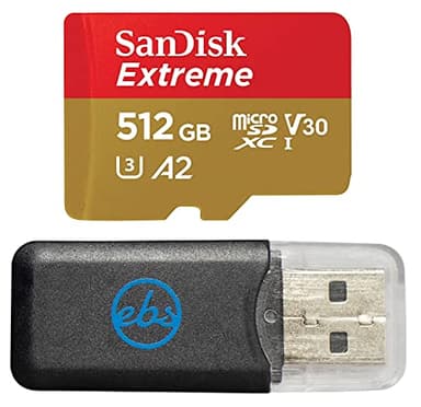 SanDisk MicroSDXC 512GB Extreme Memory Card Compatible with Lenovo Legion Go & Legion Go S Handheld Gaming System (SDSQXAV-512G-GN6MN) Bundle with 1 Everything But Stromboli MicroSD & SD Card Reader