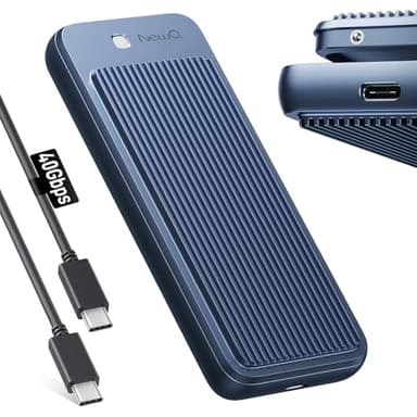 USB4 M.2 NVMe PCIe SSD Enclosure 40Gbps, Designed for Always-on Mac mini Setups, Tool-Free, Dual-Sided Cooling, Thunderbolt 4/3 & USB4/3.2 Compatible, Fits M1/M2 M3/M4, Supports 2230/2242/2260/2280