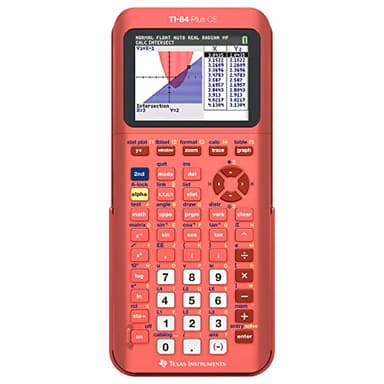 Texas Instruments TI-84 Plus CE Color Graphing Calculator, Coral (Metallic)
