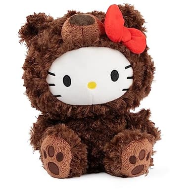 GUND Sanrio Hello Kitty Philbin Teddy Bear Plush Toy, Premium Stuffed Animal for Ages 1 and Up, Brown, 10”