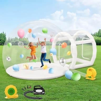 Albott 13FT Inflatable Bubble House, Bubble House Dome Inflatable with 750W Air Blower and Air Pump for Birthday Parties, Wedding and Gender Reveal