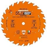 CMT 201.024.10 Industrial Ripping Saw Blade, 10-Inch. x 24 Teeth FTG Grind with 5/8-Inch. Bore, PTFE Coating