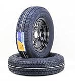 WINDA Trailer Tire Wheel Assembly ST205/75R15 8-Ply D 107L 5 Lug on 4.5" PCD Black Mod Rim,SET 2