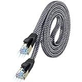 MORELECS Cat 7 Ethernet Cable 10ft – 10Gbps High-Speed, Premium Braided Flat Design, Reliable for Home, Office, Gaming, Streaming