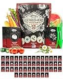 Tactiko Survival U.S.A Harvested 50 Vegetable & Herb Seed Kit - 25,000 Seeds - Long-Term Storage - Non-GMO Heirloom Open-Pollinated Gardening Seeds for Planting Vegetables & Herbs - Waterproof Bag