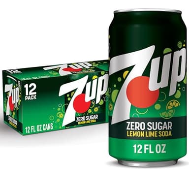 Zero Sugar 7-Up Soda, 12 Oz., Pack of 12