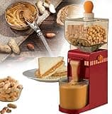 Peanut butter machine, 500ml electric tahini nut grinder with non-slip base hourglass inlet, cashew butter machine, small cooking machine for home kitchen